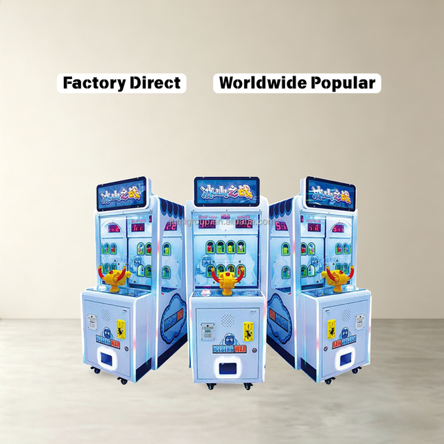 Children's Game Machine Shooting Ball Game Indoor Arcade Machine Coin Scan Operated Cute Cartoon Design Guangzhou Source Factory