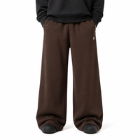 Pantalon de survêtement homme XUFEI OEM personnalisé avec logo, streetwear de haute qualité, 100% coton, brodé, coupe ample et épaisse