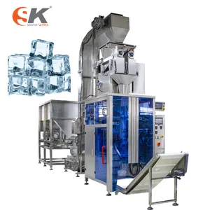 1-5 kg Square Cube Ice Frozen Ice Cube Clear Ice Cube Automatic Filling Sealing Weighing Packaging Machine Supplier