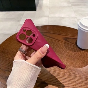 เคส iPhone 16 สีพื้น ป้องกันเลนส์ ลายย่น เคสโทรศัพท์สำหรับ iPhone 16 14 15 13 Pro Max 16 Plus - Product Image 2