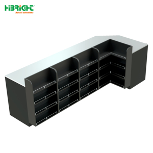 Mostrador de Caja Personalizable Highbright con Acabados de Mármol y Madera para Supermercados y Comercios - Product Image 5