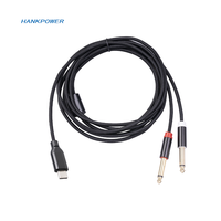 USB-C zu Dual 6,35mm 1/4 Zoll Stereo Splitter Y Kabel 2 in 1 Typ C bis 6,35 MM TS Audio kabel