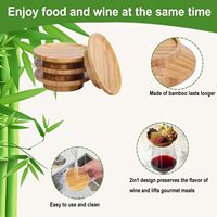 4pc Bambus Weinglas Charc uterie Board Topper Dual Use Cups Vorspeisen Teller Set für Weihnachts feiern Familien treffen Bars