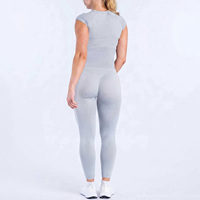 Conjunto Deportivo de 3 Piezas para Yoga, Transpirable, Sin Costuras, Sensación de Desnudez, Secado Rápido, Alta Elasticidad, para Correr, Gimnasio y Fitness
