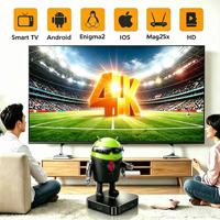 Boîtier IPTV personnalisé pour l'Europe, décodeur TV 8K, sortie Ultra HD, Wifi6, très populaire au Royaume-Uni, en Irlande, en France, en Allemagne, aux Pays-Bas, aux États-Unis