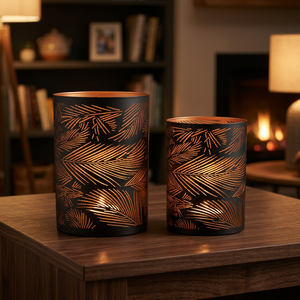 ชุดเชิงเทียนเหล็กทรงกระบอก Sonnet Decor 3 ชิ้น งานแฮนด์เมด พิมพ์ลายดิจิตอล 1 สี ทนความร้อน ของตกแต่งบ้าน - Product Image 2