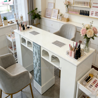 Meubles de salon de manucure professionnels de luxe modernes, ensemble de table de manucure pour salon de beauté, multifonctionnel, SPA pour les ongles, bois, marbre