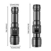 Lampe torche LED Shingel Zoom, design en plastique ABS durable pour une visibilité accrue dans les environnements sombres, recharge USB