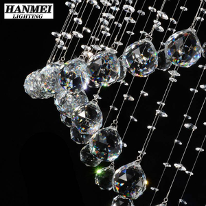 <b>Modern</b> Luxury Crystal Rain Drop Chandelier <b>Ceiling</b> & Flush Mounted Pendant <b>Light</b> Warm White Middle Size Living Room HM-LF-8030 M - Product Image 6