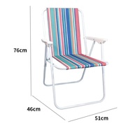 Chaise pliante inclinable portable de loisirs pour la randonnée et la plage, structure en acier inoxydable, design moderne, extérieur