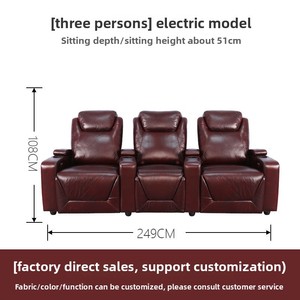 Divano moderno in pelle scandinavo per <span class=keywords><strong>Home</strong></span> Theater elettrico multifunzione per <span class=keywords><strong>casa</strong></span> privata KTV Video Room personalizzabile di classe - Product Image 6