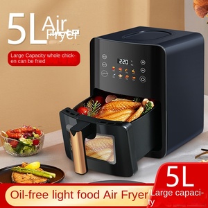 Friteuse à air électrique en acier inoxydable 8L 10L avec affichage numérique multifonctionnel Nouvelle Fritadeira domestique US Plug Viewable Window - Product Image 6