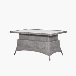 Rattan Mobília do pátio do quintal Sofá com mesa de jantar Vime Ao ar livre L-forma Assentos Grupo Jardim Canto Sofá com Footstool - Product Image 5