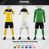 Maßgeschneiderte Fußballtrikots Team-Uniform OEM Personalisierte Sublimations-Spandex/Baumwolle Atmungsaktiv Kurzarm