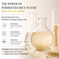 Kit de Spray Capillaire et Cuir Chevelu à l'Eau de Riz Fermentée Formule Personnalisée avec Biotine pour des Cheveux Plus Volumineux et Plus Forts – Soin Capillaire Sans Rinçage – Fabricant