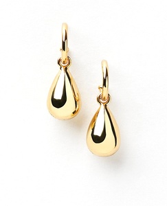 Golden Simple Fine Jewelry 18k Gold Plated 925 <b>Sterling</b> <b>Silver</b> <b>Drop</b> Shape Stud <b>Earrings</b> - Product Image 6