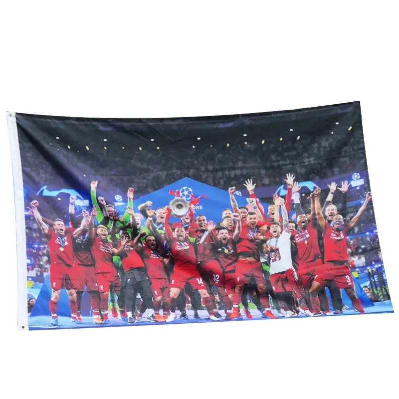 Wholesale Promotion 3*5Ft 90*150cm sport flag manufacturer custom made football team flags, banners