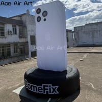 Modèle de téléphone portable gonflable avec logo personnalisé pour la publicité extérieure de téléphone Modèle de téléphone gonflable pour les services de réparation et les promotions