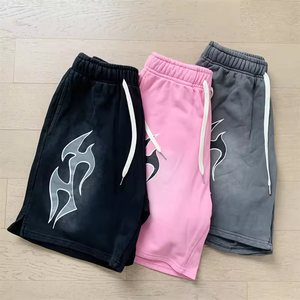 Custom Streetwear Unisex Sweat <strong>Shorts</strong> Snap <strong>Below</strong> <strong>Knee</strong> 100% Cotton Print Blank Summer Bermuda Jogger Acid Washed <strong>Shorts</strong> for <strong>Men</strong> - Product Image 1