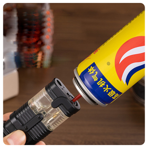 Fuerte potencia de fuego Jet 3 llama a prueba de viento antorcha encendedor de cigarros recargable butano único encendedor de cigarrillos - Product Image 5