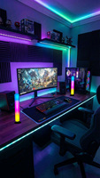 Lumière d'ambiance RGB pour ordinateur, décoration de bureau, petite veilleuse pour bar et fête, lot de 2