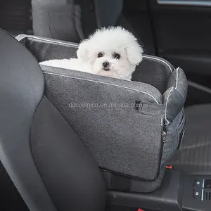 Caseta de coche con control central para mascotas, asiento delantero suave, portador de casa para mascotas, Perrera de viaje para perros y gatos