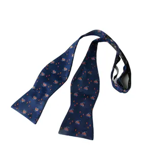 Accessoires de costume Paisley Jacquard tissé de haute qualité Logo personnalisé confortable à nouer avec nœud papillon pour hommes