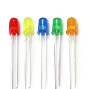 Jstronic DIP LED Light 5mm LED Diode Red Yellow Green Blue Diffuser led color diffused Light-Emitting LED Lamp