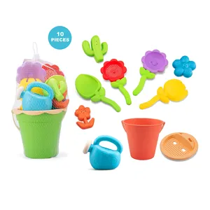 Kids Sandbox Game Tools Floral-shaped Shovel Sifter Sand Beach Bucket Play Sand Toy Set para Toddlers