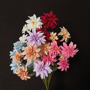 Nouvelle conception moderne et populaire, fleur de <span class=keywords><strong>dahlia</strong></span> multicolore artificielle, <span class=keywords><strong>plante</strong></span> naturelle écologique pour la décoration de table et de salon - Product Image 2