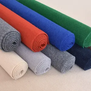 Non Woven Needle Punch Felt Soft Grey Color Velour 5mm Thick Carpet Roll