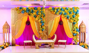 Outdoor <b>Wedding</b> Moroccan Theme Laser Cut <b>Frames</b> Stylish Event Party Stage Laser <b>Frame</b> Wholesale <b>Wedding</b> Stage Metal Arches USA - Product Image 2