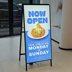 Exhibidor de <span class=keywords><strong>Carteles</strong></span> con Caja de Luz LED Luminosa, Soporte de Marco de Caja de Luz LED de Doble Cara, Paneles Publicitarios para Exteriores - Product Image 5