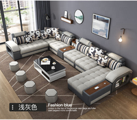 Ensemble de canapé modulaire en forme de U MEIJIA 7 places