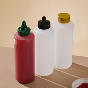 ขวดบีบน้ำซอสทำจากพลาสติก HDPE ขนาด8ออนซ์18ออนซ์ใส่น้ำผึ้งซอสซอสบาร์บีคิว - Product Image 2