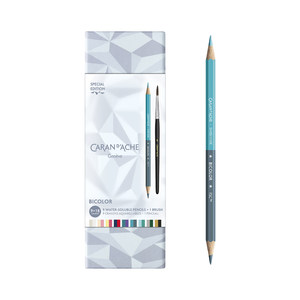 CARAN D'ACHE Lápices de Colores Solubles en Agua ALPINE Importados de Suiza, Juego de 18 Lápices para Dibujo a Mano, Profesional, para Estudiantes - Product Image 1