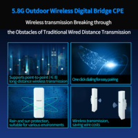TiNCAM 2-Pack CPE Punto a punto/Puente inalámbrico multipunto para exteriores Puente inalámbrico de 5km con Gigabit WAN