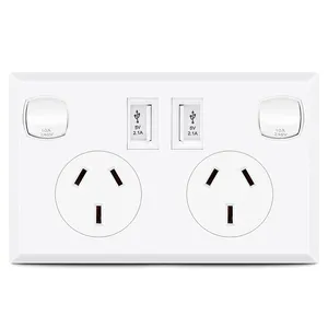 Leishen factory direct Electrical outlet Wall socket Switch Smart Plug usb wall outlet for AU wholesaler retailer distributor