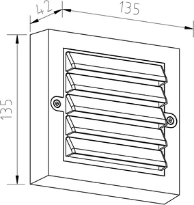 Carré nouveau design produit applique murale extérieure moderne étanche 6w IP65 lampe murale externe Led éclairage de couloir extérieur