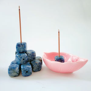 2023 pierre précieuse de <span class=keywords><strong>mercure</strong></span> en ligne Blue spot jasper porte-encens avec cloche - Product Image 4