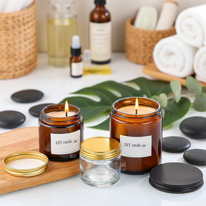 Coffret Cadeau de Bougies Parfumées de Luxe pour la Maison, Bougies en Cire de Soja Longue Durée dans un Pot Ambré, Idéal pour Demoiselle d'honneur, Cadeau de Pendaison de Crémaillère, Fête des Mères, Saint-Valentin - Product Image 1