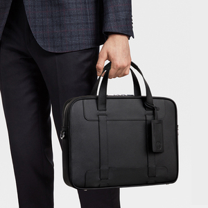 Maletín de Cuero Saffiano de Diseño OEM para Portátil, Maletín de <span class=keywords><strong>Abogado</strong></span>, Bolsos de Trabajo de Oficina, Bolso de Mano para Hombre de Negocios - Product Image 3