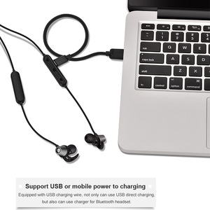 Nouveau casque magnétique sans fil à tour de cou <span class=keywords><strong>sport</strong></span> stéréo casque à dents bleues écouteurs de course intra-auriculaires - Product Image 6