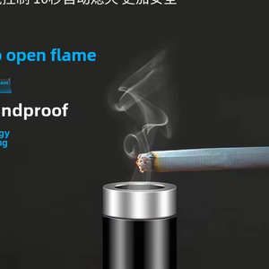 ไฟแช็ค USB Type C แบบใหม่ ขนาดเล็ก ทำจากพลาสติก พร้อมที่เขี่ยบุหรี่ในรถยนต์ เชื่อมต่อโทรศัพท์มือถือ ใช้แบตเตอรี่ ไม่ต้องเสียบปลั๊ก  OEM อุปกรณ์เสริมสำหรับการสูบบุหรี่ - Product Image 5