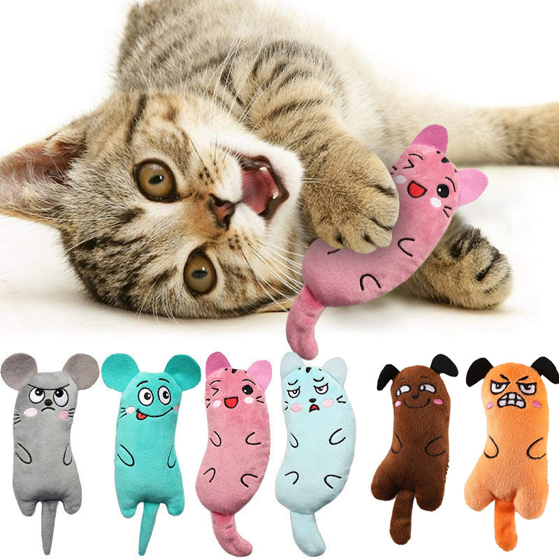 Cat Toys Cute Funny Soft Plush Doll Chewing With Catnip