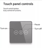 Interrupteur de rideau intelligent Tuya TYSH Smart Life Wifi, interrupteur tactile en verre pour stores motorisés électriques, volet roulant compatible avec Alexa Google Home