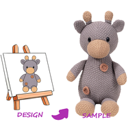 Peluche personnalisée - Peluche super douce avec design brodé, doublure en nylon et en maille, vente en gros