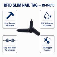 Étiquette UHF RFID pour le suivi et l'identification des actifs, 860-960 MHz, étiquette ABS étanche pour la gestion des arbres, des forêts et du bois