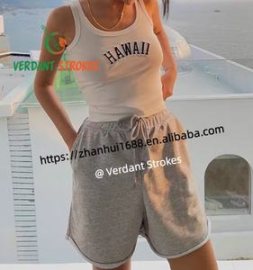 Verdant Strokes Personnalisation modulaire Ensembles <span class=keywords><strong>de</strong></span> sport courts pour femmes Pantalons courts pour l'hiver et l'automne avec tissu épais - Product Image 2