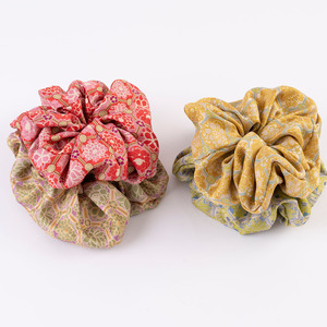 Élastique à cheveux en soie de luxe motif fleur de Baoxiang Lotus Treasure, personnalisable avec logo et étiquette - Product Image 3
